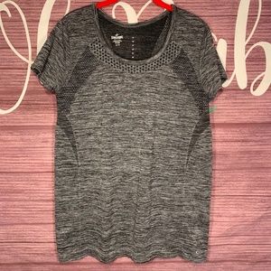 Spalding Grey/Black Marled Space Dye Athletic Tee